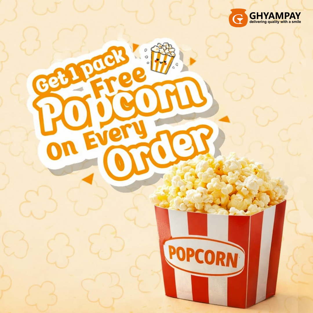 Food delivery in Kathmandu Ghyampay Free Popcorn